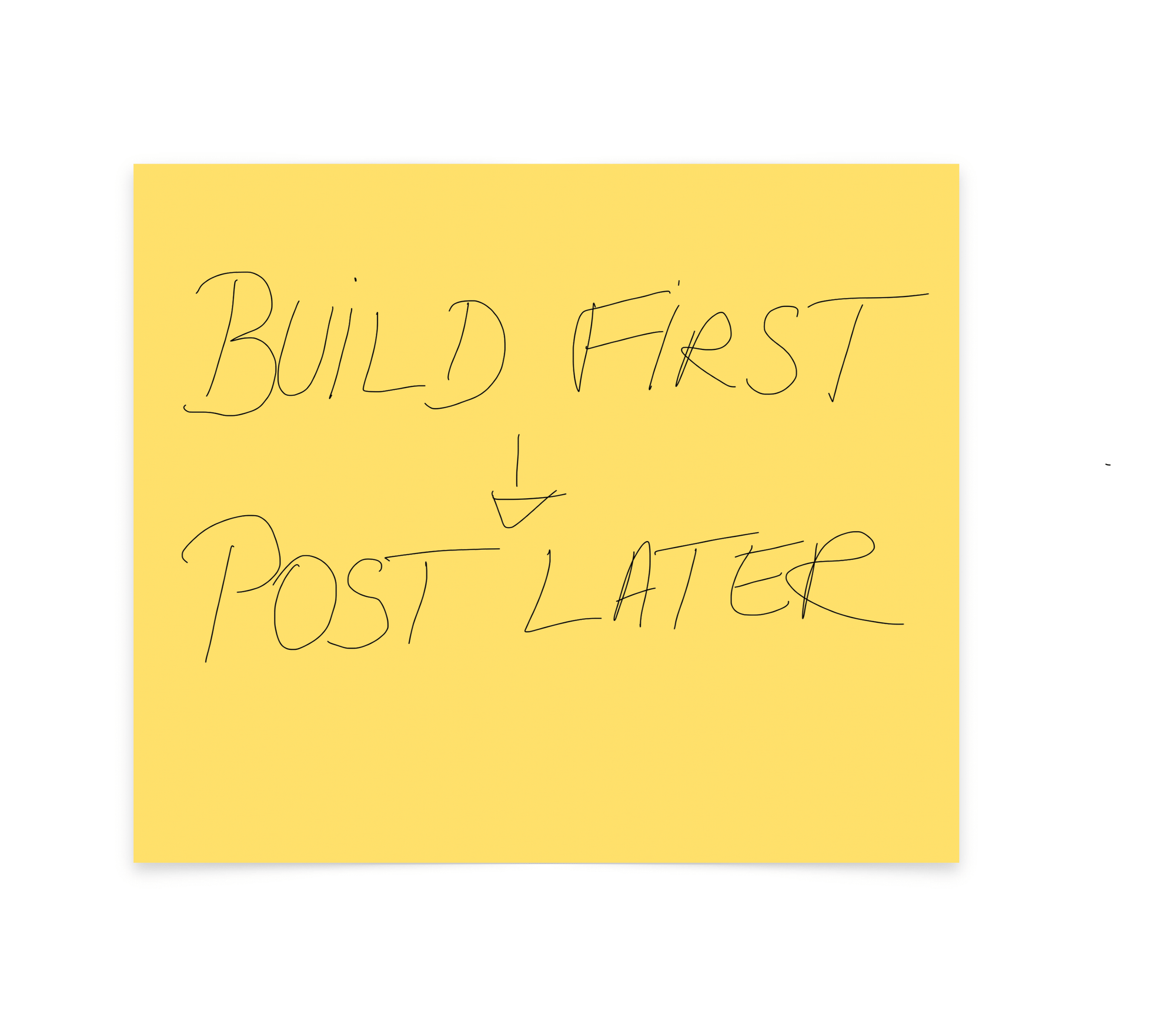 Don’t just post content; build something real first